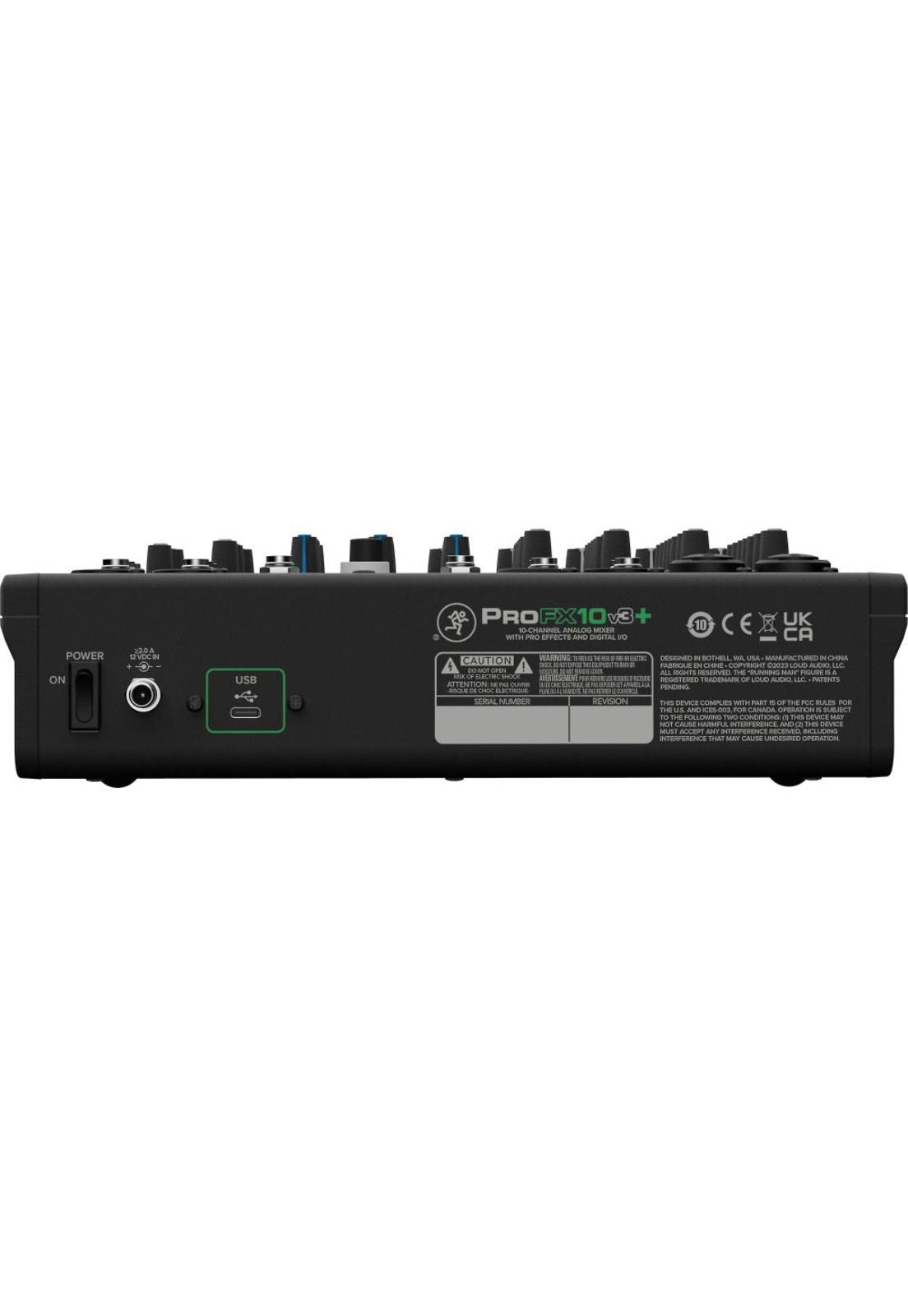 Mixer Analógico 10 Canales- Usb C/Fx+Bt+Loopback Profx10V3+ Mackie