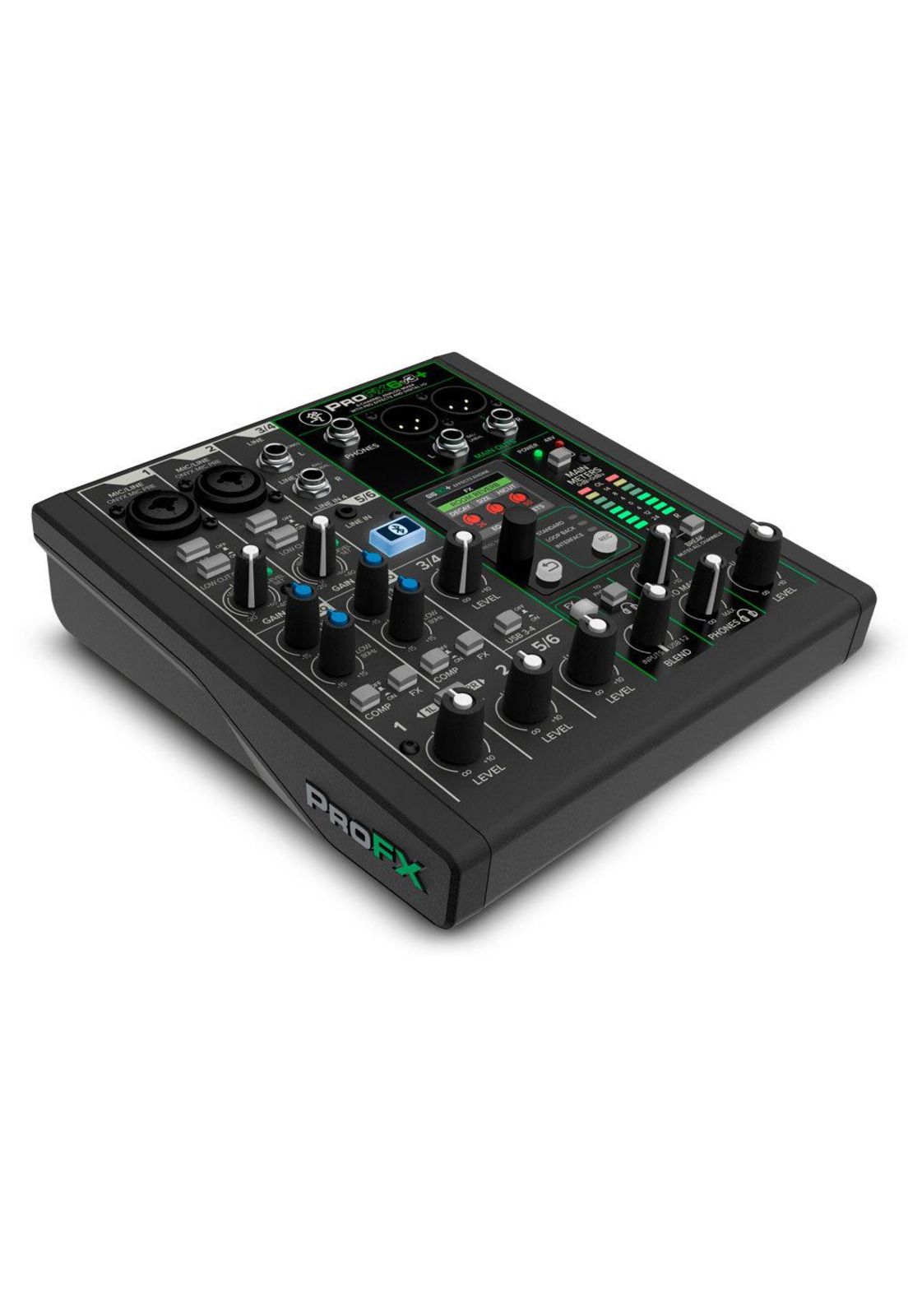 Mixer Analógico 6 Canales- Usb C/Fx+Bt+Loopback Profx6V3+