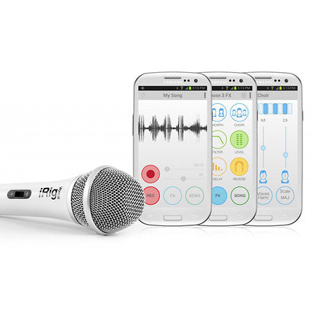 Microfono Ik Multimedia Vocal/Karaoke Dispositivos Moviles (Blanco) iRig Voice (White)
