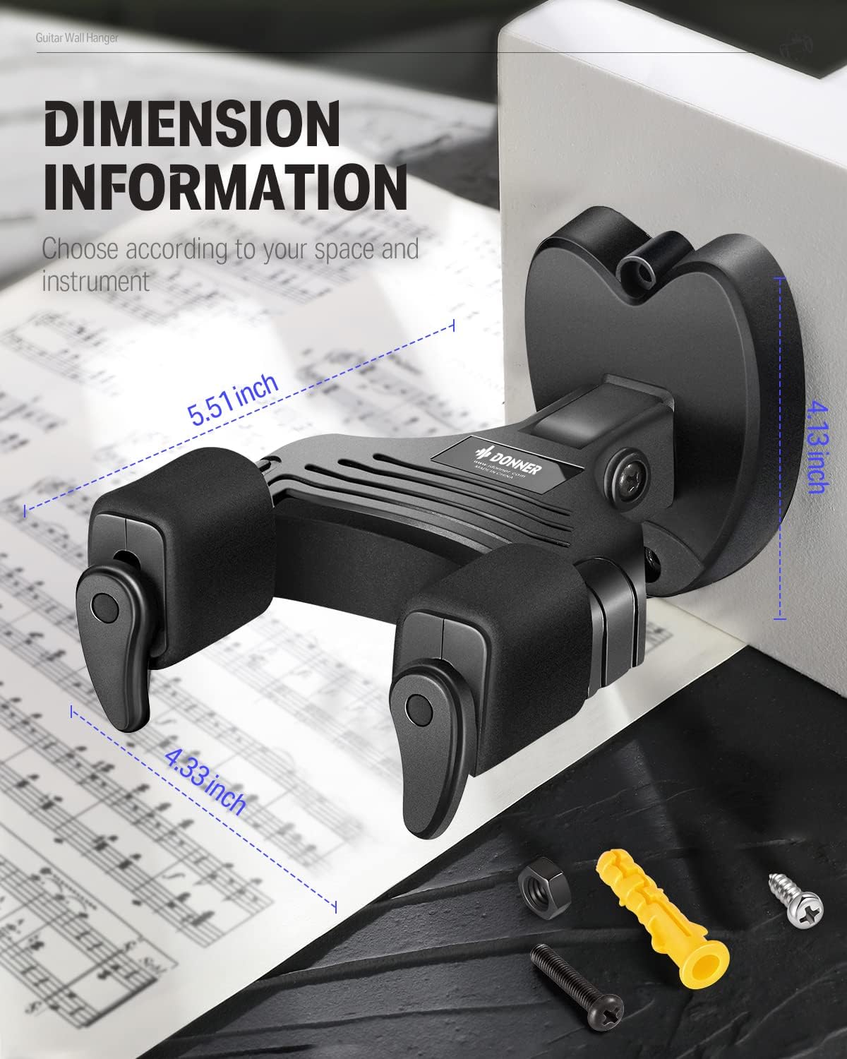 Soporte Para Guitarra En Pared Ec1127 Donner