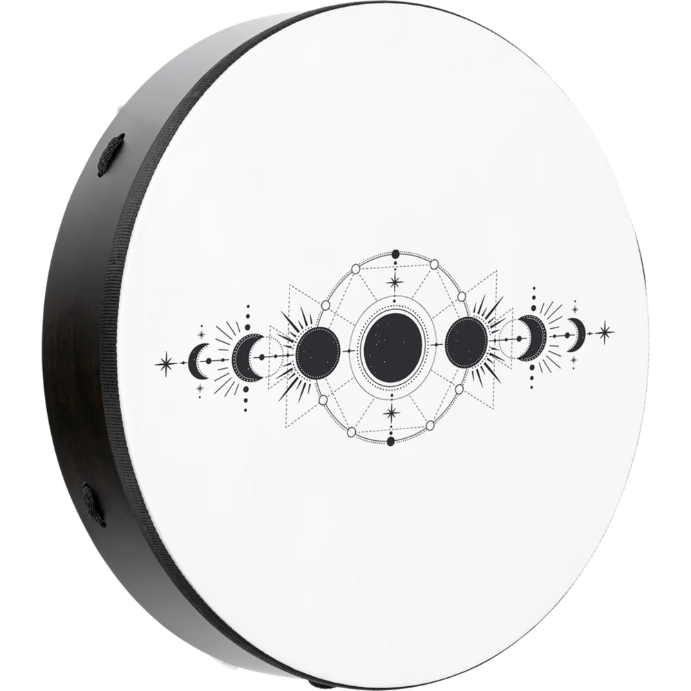Tambor De Ritual 22" Frame Drums "Fases Lunares" Incluye:Maceta