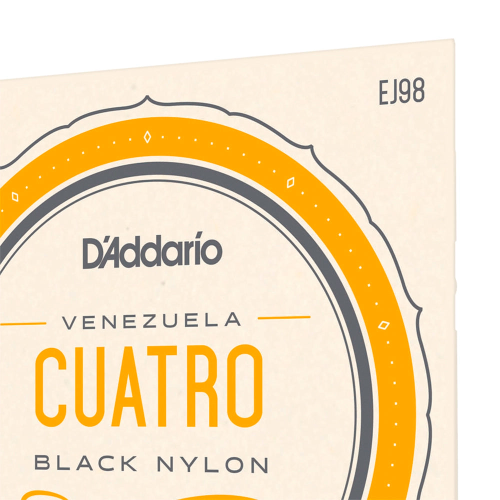 Cuerdas Cuatro Venezolano Daddario Nylon Negro EJ98