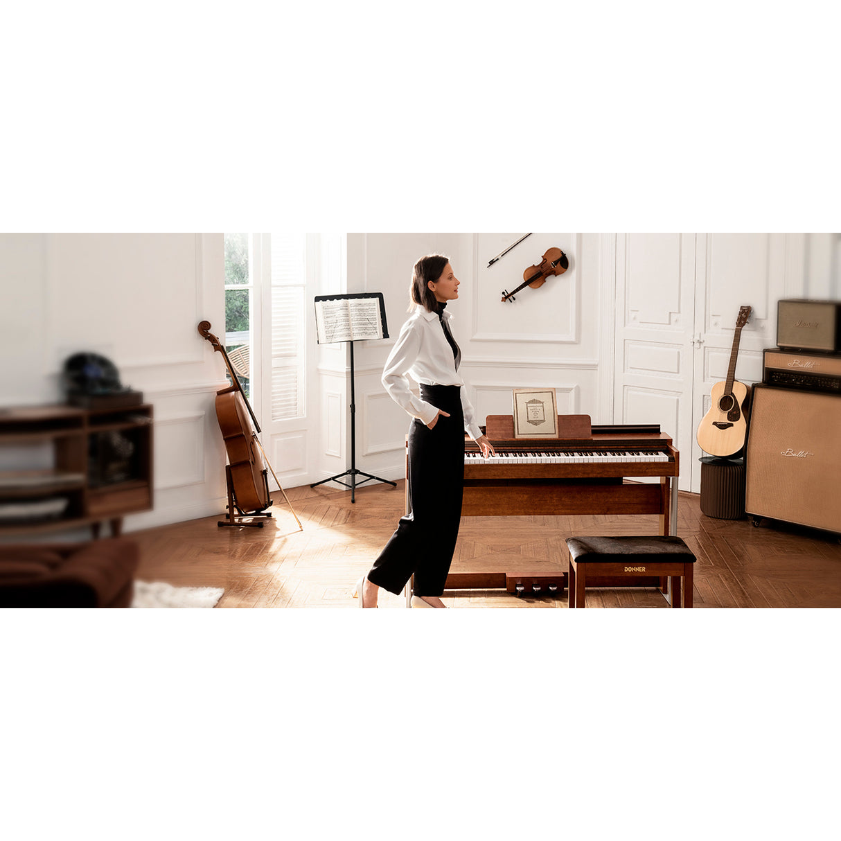 Piano Digital 88 Teclas Ddp-200 Donner (No incluye banqueta)