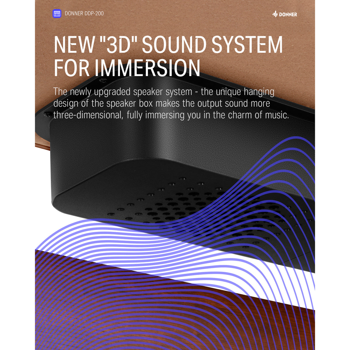 Piano Digital 88 Teclas Ddp-200 Donner (No incluye banqueta)