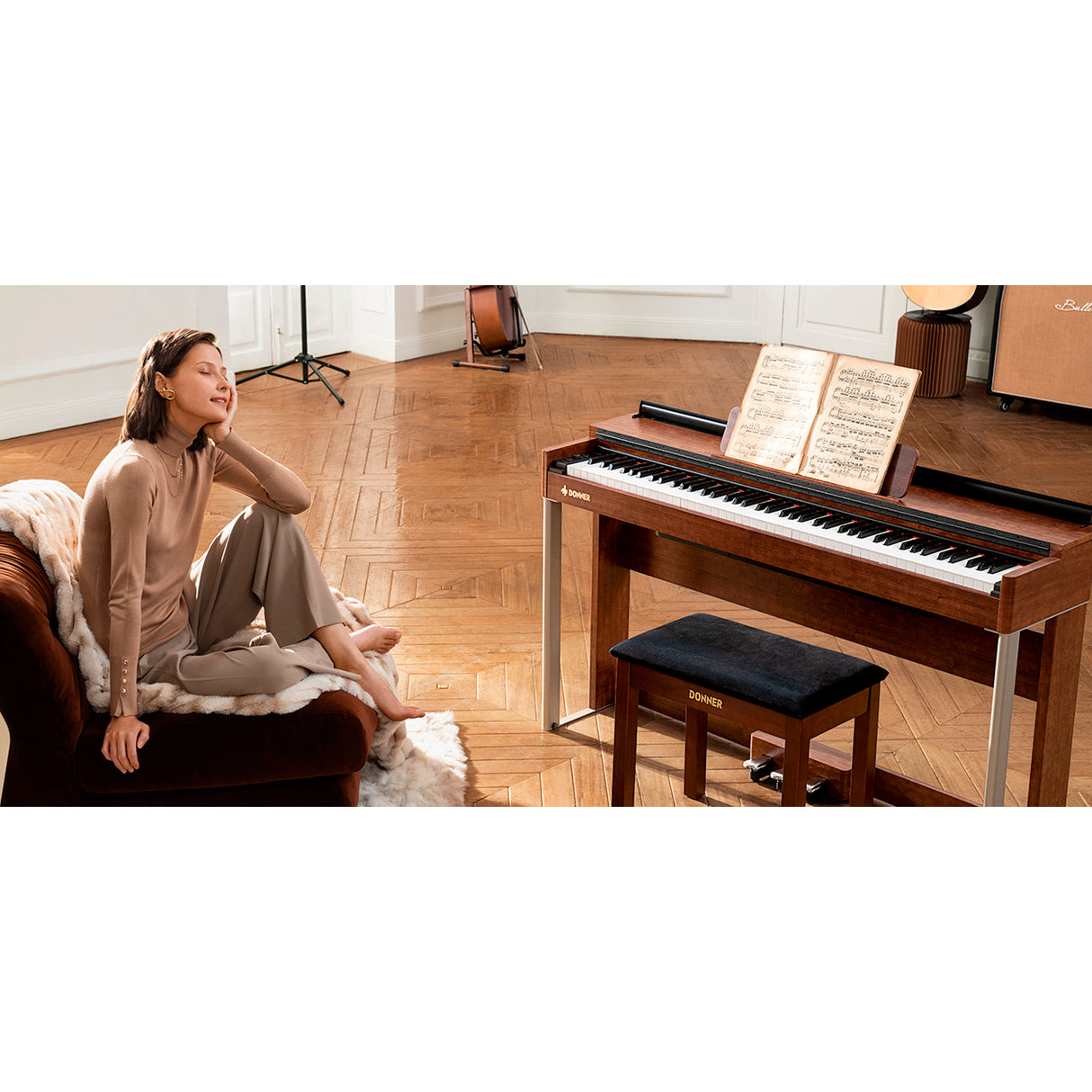 Piano Digital 88 Teclas Ddp-200 Donner (No incluye banqueta)