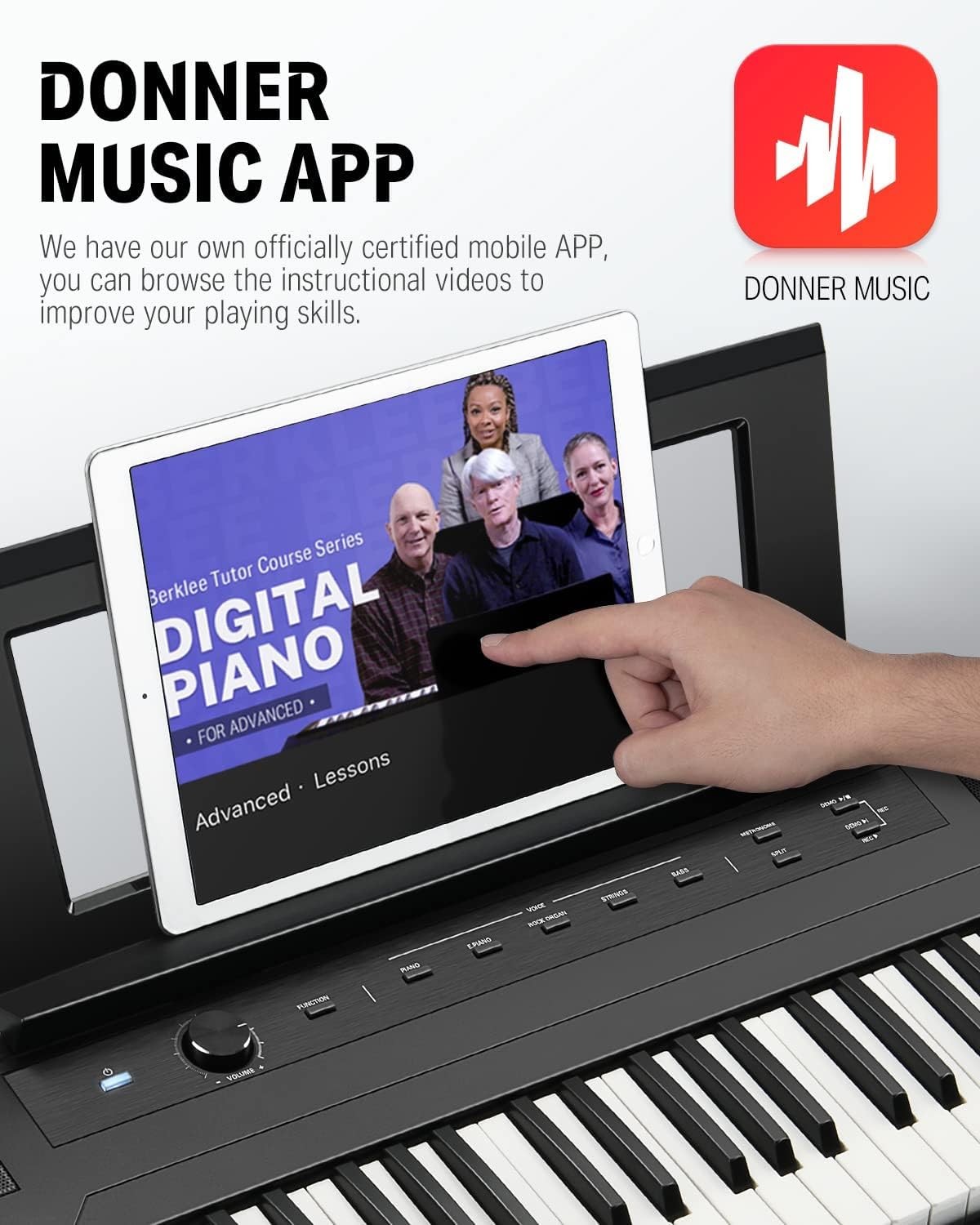 Piano Digital 88 Teclas Semi-Contrapesadas Dep-45 Donner