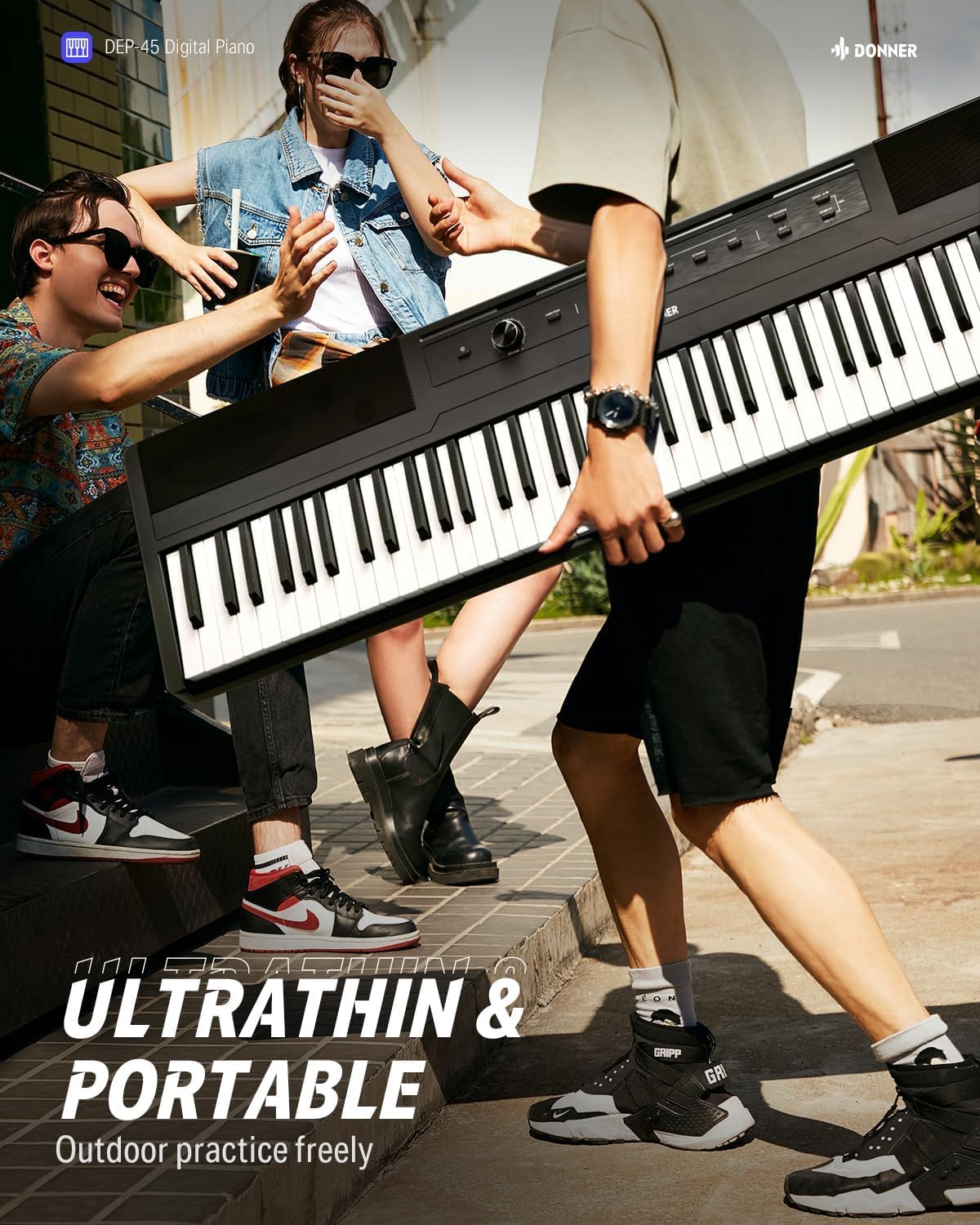 Piano Digital 88 Teclas Semi-Contrapesadas Dep-45 Donner