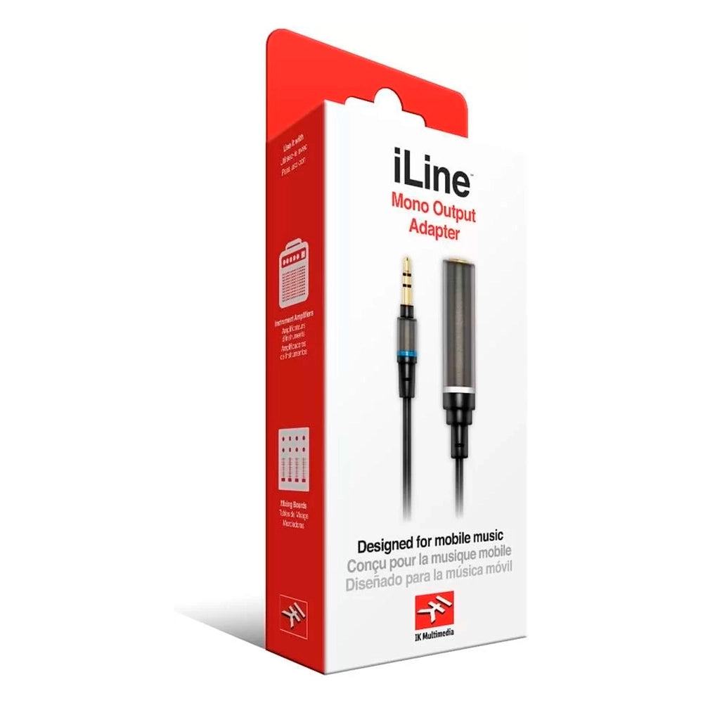 Cable Adaptador Ik Multimedia de Salida Mono (Salida Estereo 3,5 Mm A Señal Mono 6,35 Mm) iLine - Mono Output Adapter