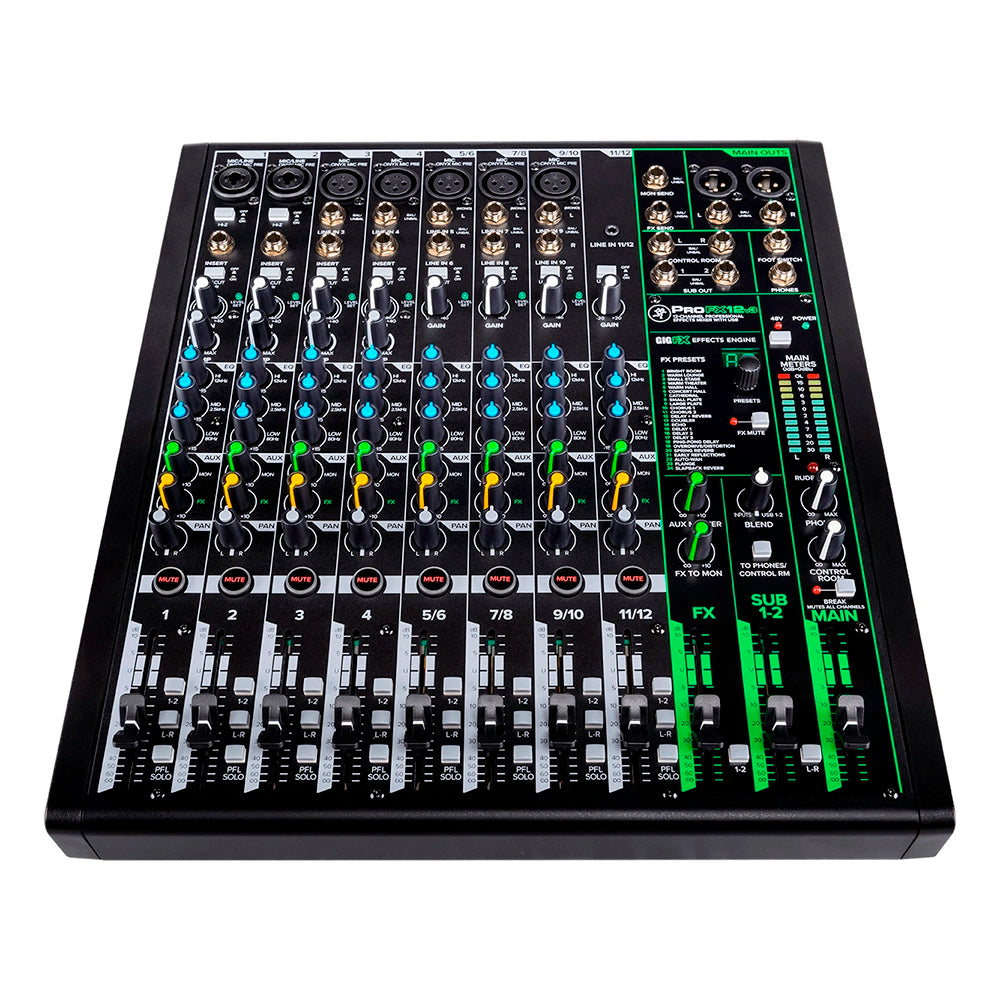 Mixer Mackie Analogico 12 Canales Usb C/Fx PROFX12V3