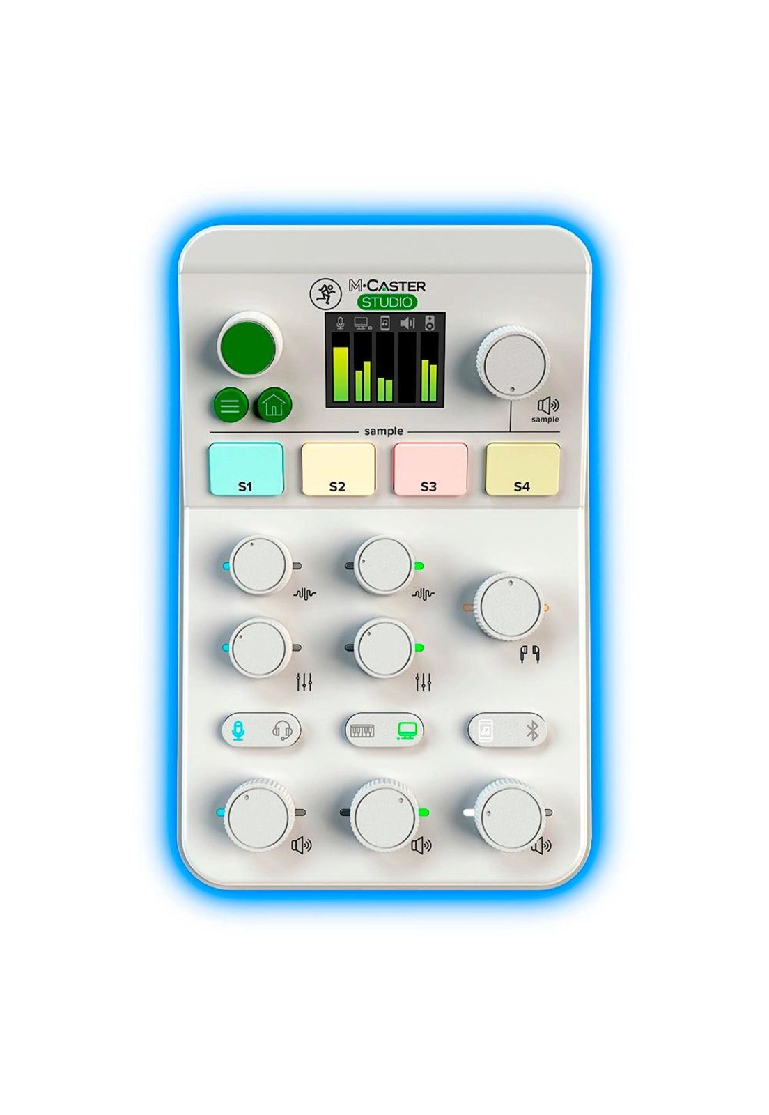 Mixer Mackie Compacta Usb para Podcast M Caster Studio Live White MCASTERSTUDIOWH