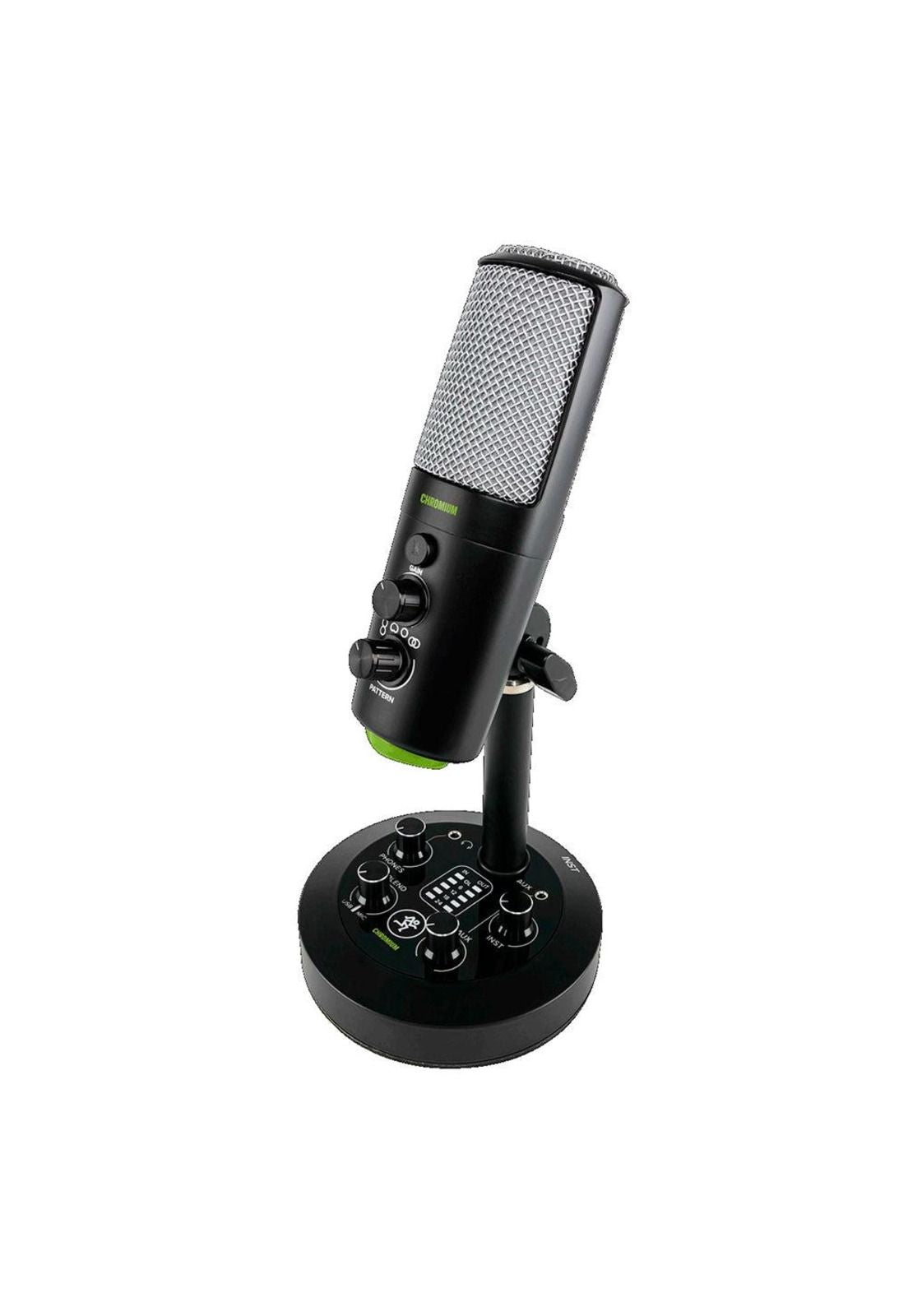 Microfono Condensador Mackie Usb C/Mixer 2 Canales CHROMIUM