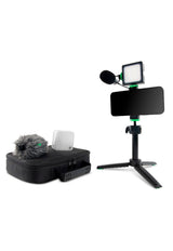 Kit Vlogger Mackie para Celulares O Camaras Dslr (Microfono Em93R +Luz Led+Gimbal+Estuche) EM-93MK
