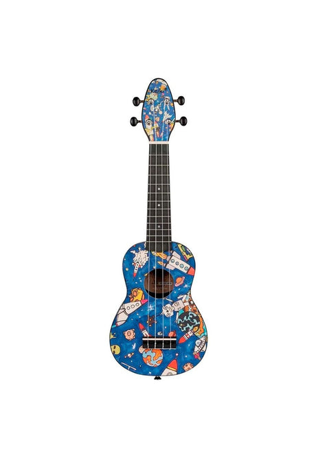 Ukelele Soprano Keiki By Ortega Spaceman (+Funda+Afinador+5 Uñetas) K2-SP