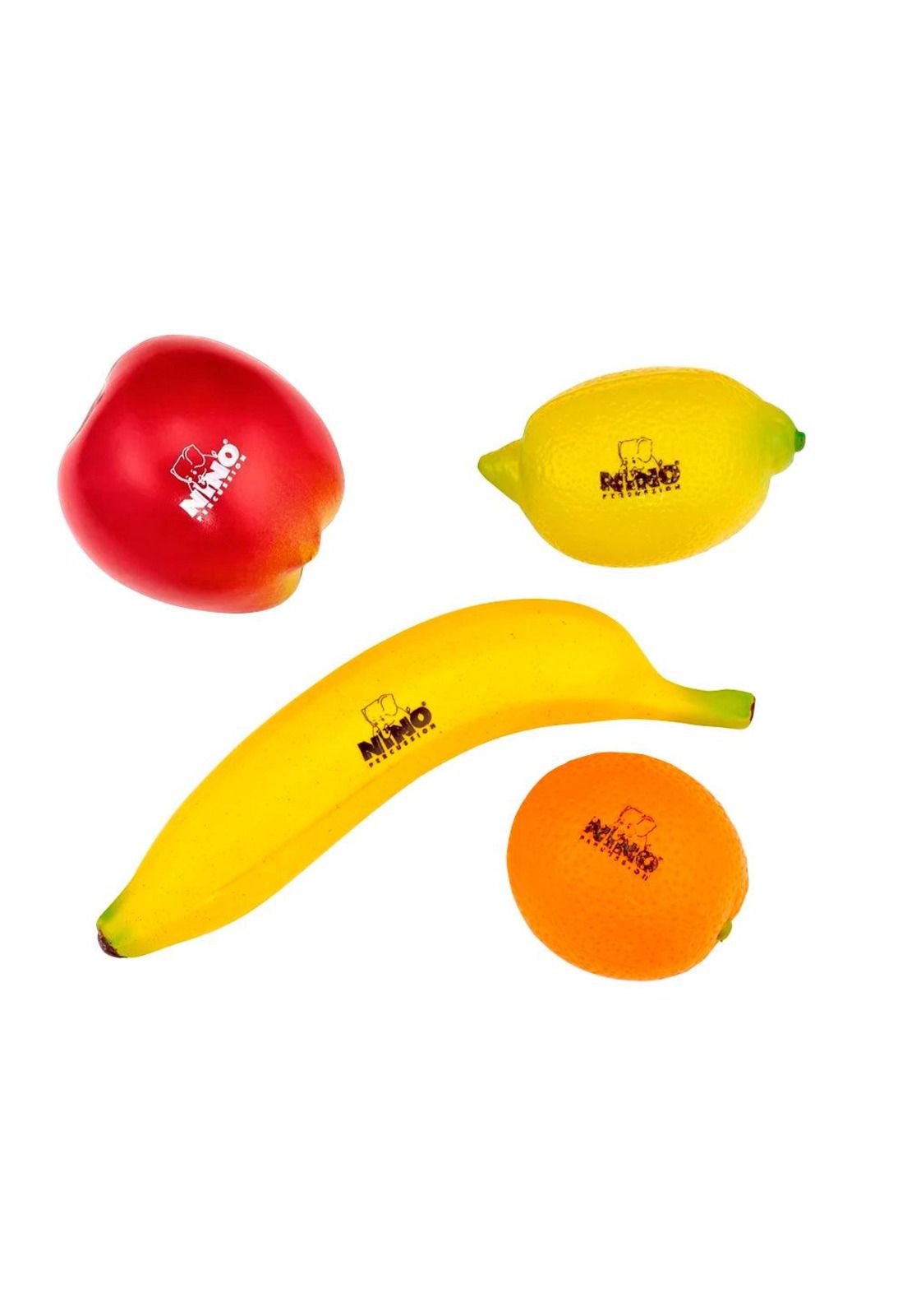 Shakers Frutas Y Vegetales Meinl Nino Percussion Set 4U Manzana, Limon, Naranja, Banana NINOSET100