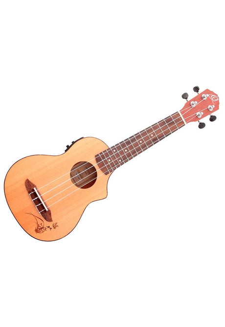 Ukelele Soprano Ortega E/A Bonfire Series Natural (Cutaway) RU5CE-SO