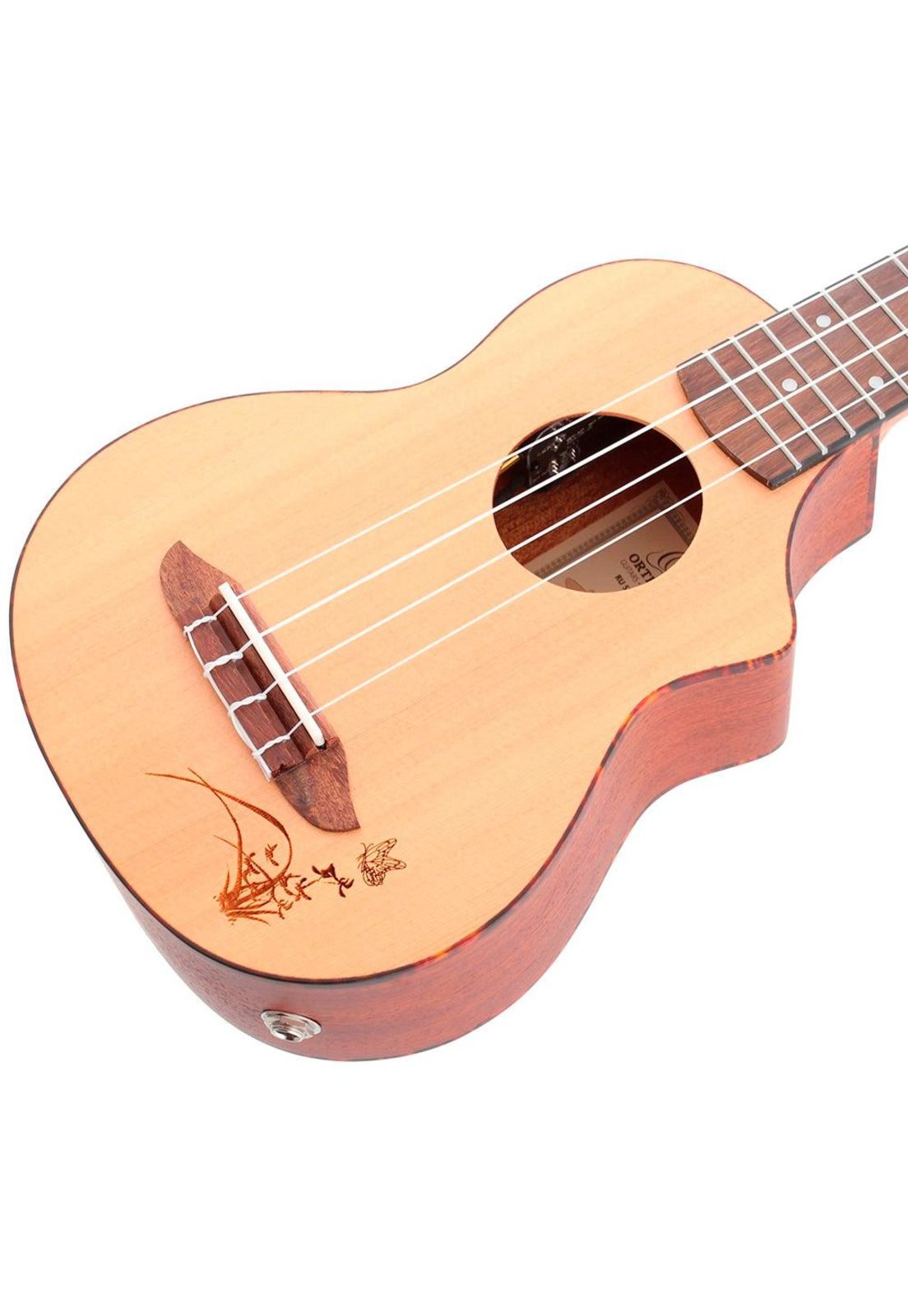 Ukelele Soprano Ortega E/A Bonfire Series Natural (Cutaway) RU5CE-SO