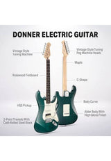 Guitarra Eléctrica Strat Ssh Dark Green Dst-400Dg Donner