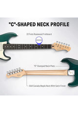 Guitarra Eléctrica Strat Ssh Dark Green Dst-400Dg Donner