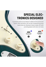 Guitarra Eléctrica Strat Ssh Dark Green Dst-400Dg Donner