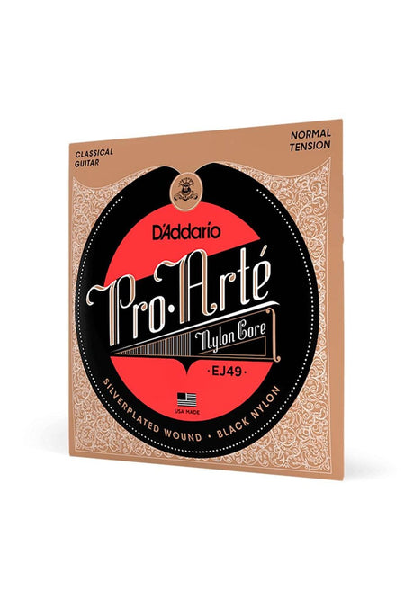 Cuerdas Guitarra Nylon Daddario ProArte Entorchado Plata/Nylon Negro (Tensión Normal) EJ49