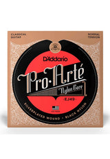 Cuerdas Guitarra Nylon Daddario ProArte Entorchado Plata/Nylon Negro (Tensión Normal) EJ49