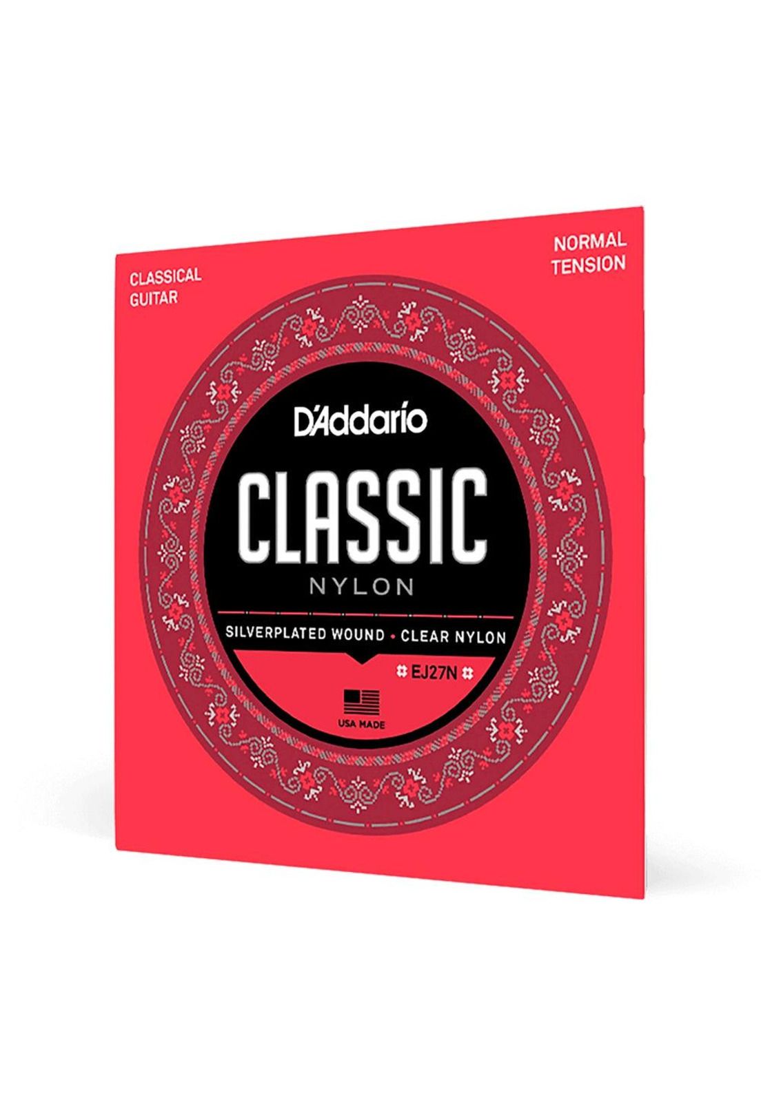 Cuerdas Guitarra Nylon Classic Daddario Entorchado Plata/Nylon Transparente (Tensión Normal) EJ27N