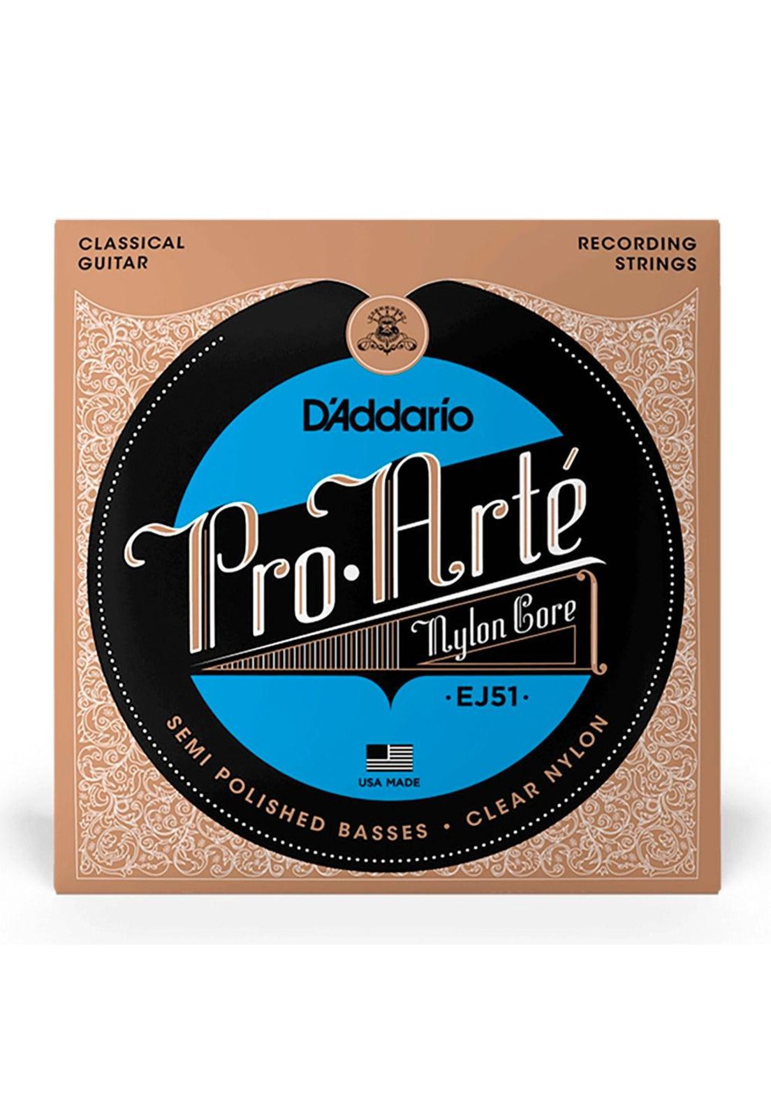 Cuerdas Guitarra Nylon Daddario ProArte Entorchado Plata/Nylon Transp (Tensión Alta) EJ51