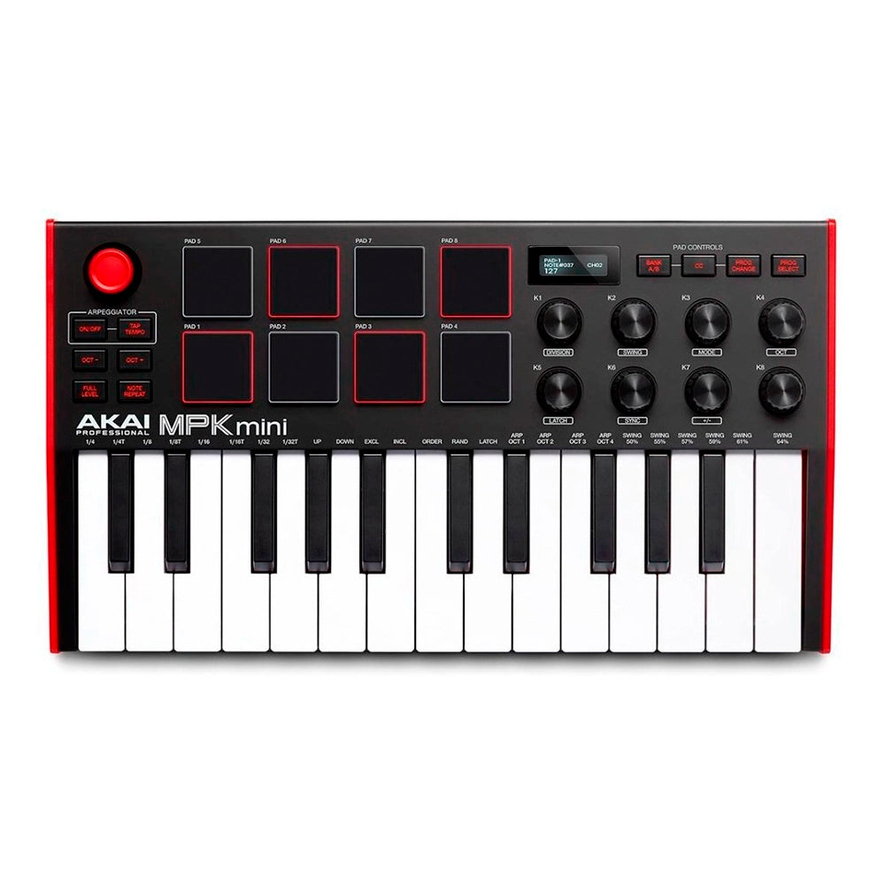 Teclado Controlador Akai Usb 32Mt Mpk Mini Mk3 MPKMINI3