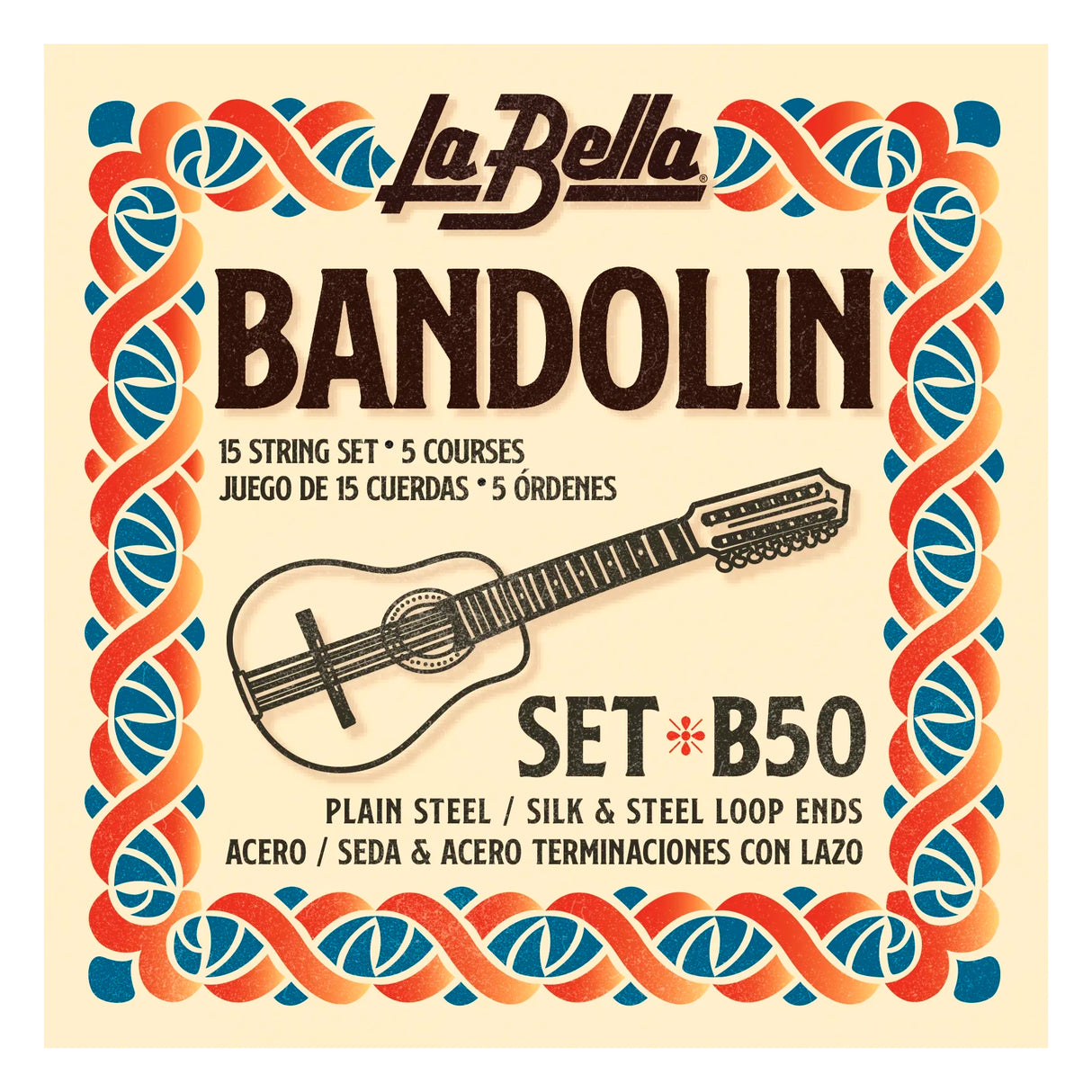 Cuerdas Bandola La Bella 15C, Bandolin B50