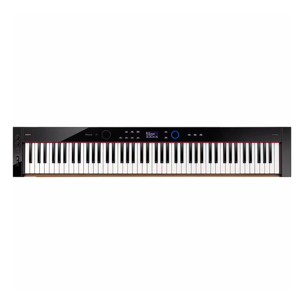 Piano Digital Casio 88 Teclas Privia Negro C/Bordes Madera (Incluye: Adaptador de Corriente 12V Y Dongle PX-S6000BK