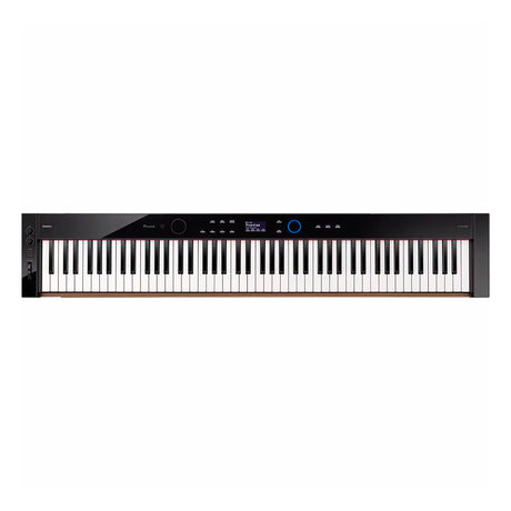 Piano Digital Casio 88 Teclas Privia Negro C/Bordes Madera (Incluye: Adaptador de Corriente 12V Y Dongle PX-S6000BK