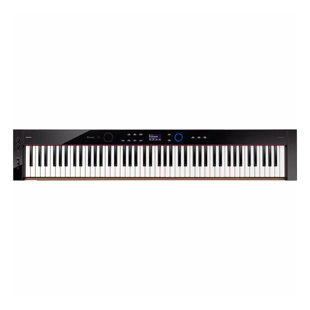 Piano Digital Casio 88 Teclas Privia Negro C/Bordes Madera (Incluye: Adaptador de Corriente 12V Y Dongle PX-S6000BK
