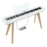 Piano Digital Casio 88 Teclas Privia Blanco C/Bordes Y Atril de Madera (Incluye: Adaptador de Corriente PX-S7000WE