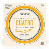 Cuerdas Cuatro Venezolano Daddario Nylon Negro EJ98