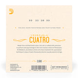 Cuerdas Cuatro Venezolano Daddario Nylon Negro EJ98