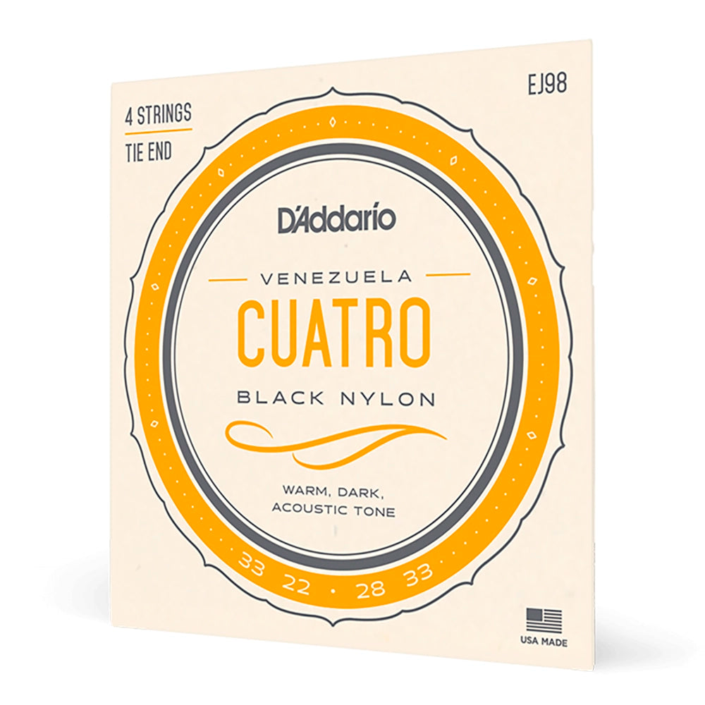 Cuerdas Cuatro Venezolano Daddario Nylon Negro EJ98