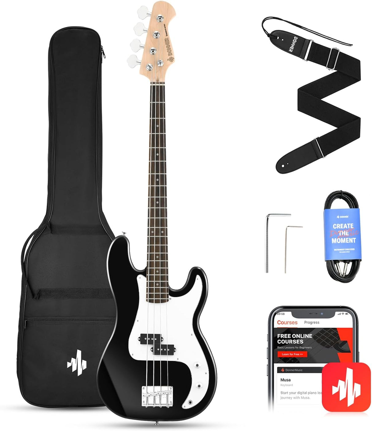 Bajo Eléctrico Black Dpb-510B Donner