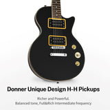 Guitarra Electrica Les Paul Hh Black Dlp-124B Donner