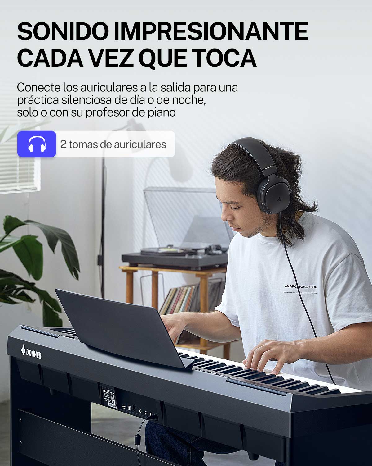 Piano Digital 88 Teclas Semi-Contra pesadas Dep20 Donner