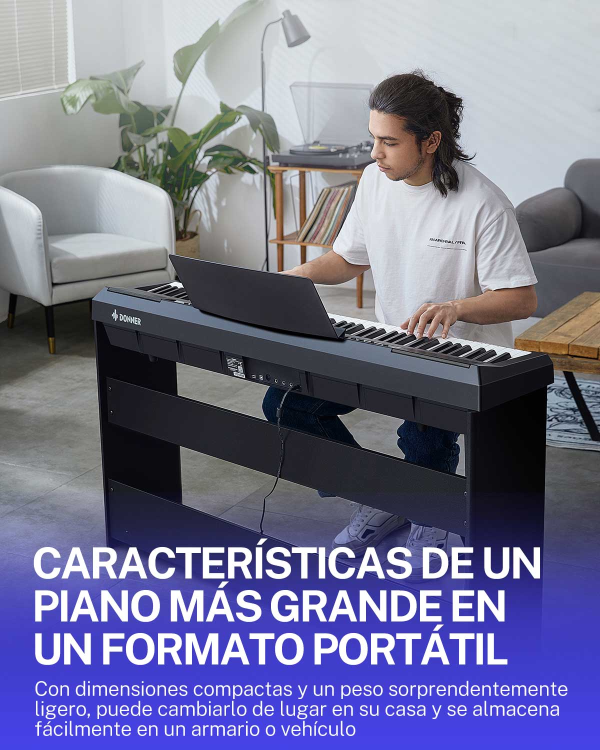 Piano Digital 88 Teclas Semi-Contra pesadas Dep20 Donner