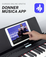 Piano Digital 88 Teclas Semi-Contra pesadas Dep20 Donner