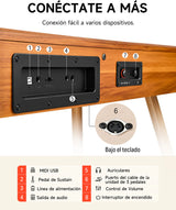 Piano Digital 88 Teclas  Cabinet Style Ddp-80 Donner (No incluye sillín)