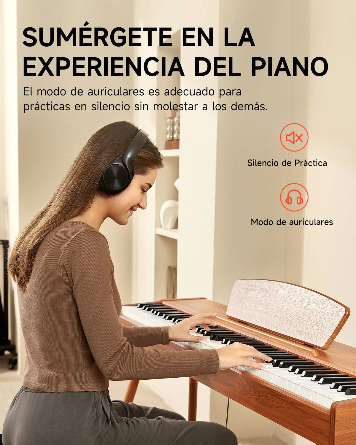 Piano Digital 88 Teclas  Cabinet Style Ddp-80 Donner (No incluye sillín)