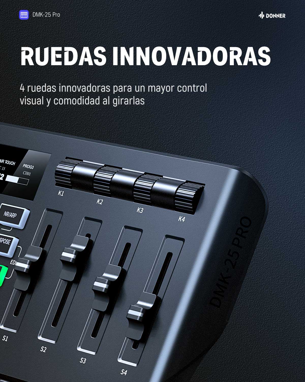 Teclado Controlador Midi Dmk-25 Donner