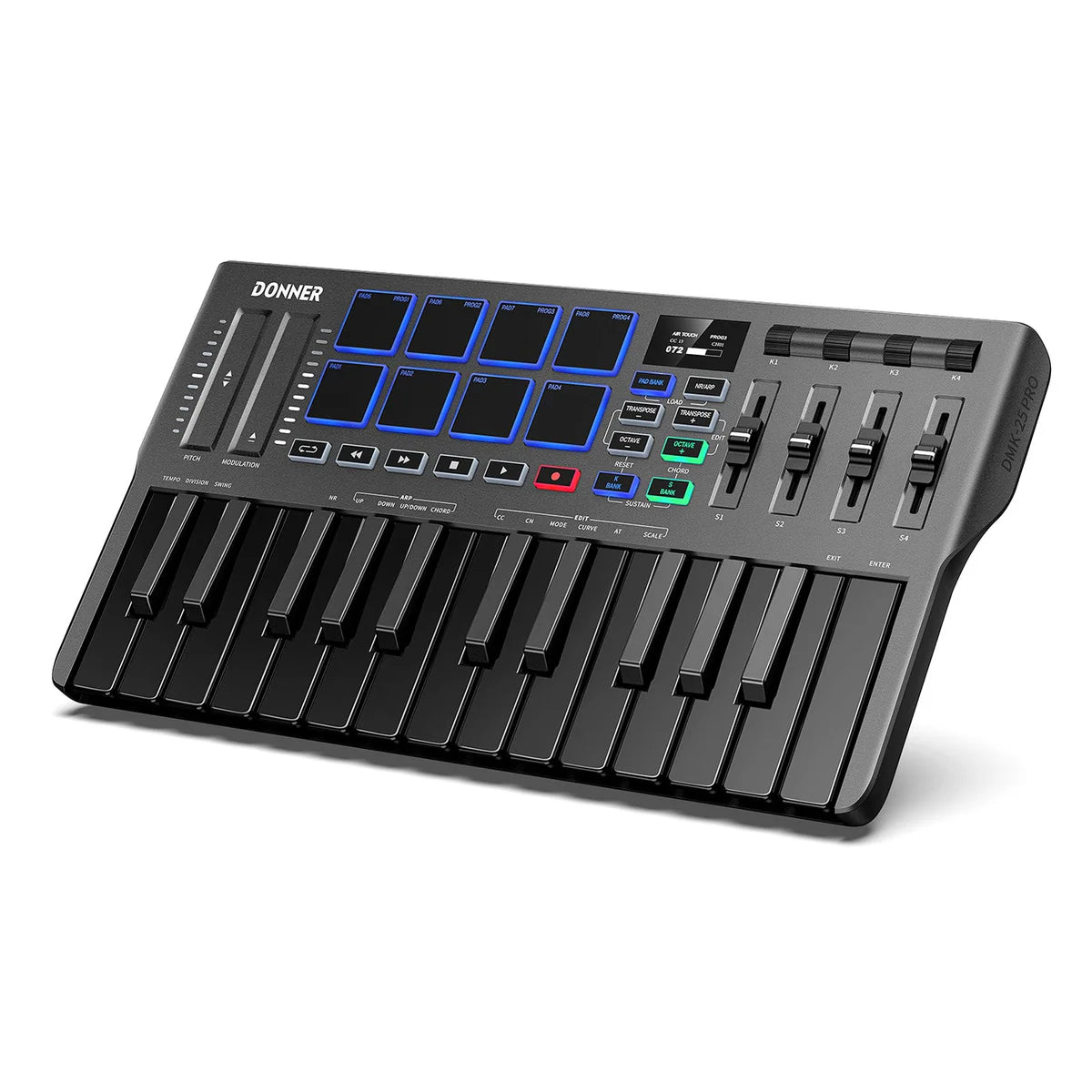 Teclado Controlador Midi Dmk-25 Donner