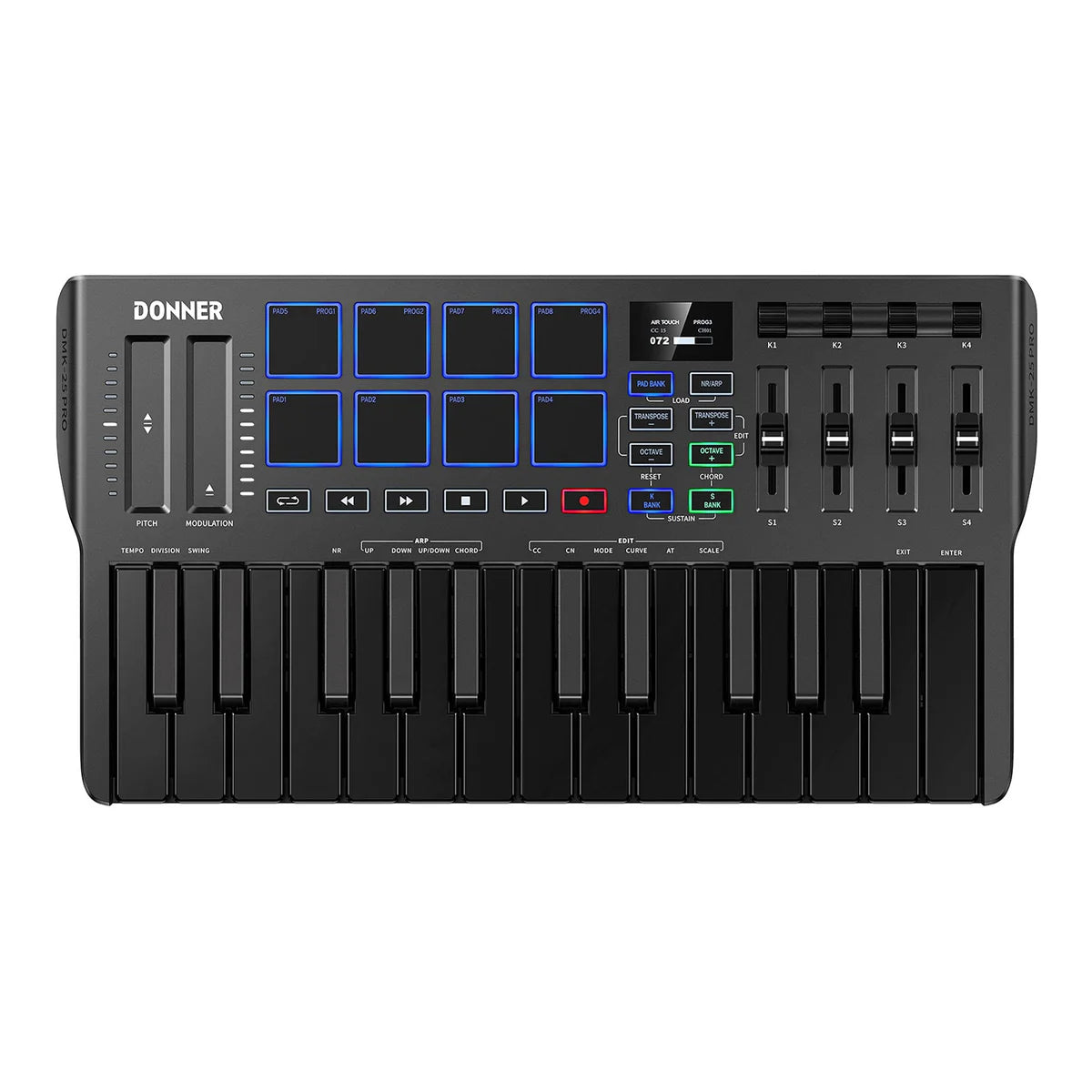 Teclado Controlador Midi Dmk-25 Donner