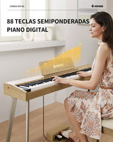 Piano Digital 88 Wood Grain Color Ddp-60 Donner (No incluye sillín)