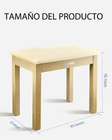 Banqueta De Piano C/Almacenamiento Beige Ec6749 Donner