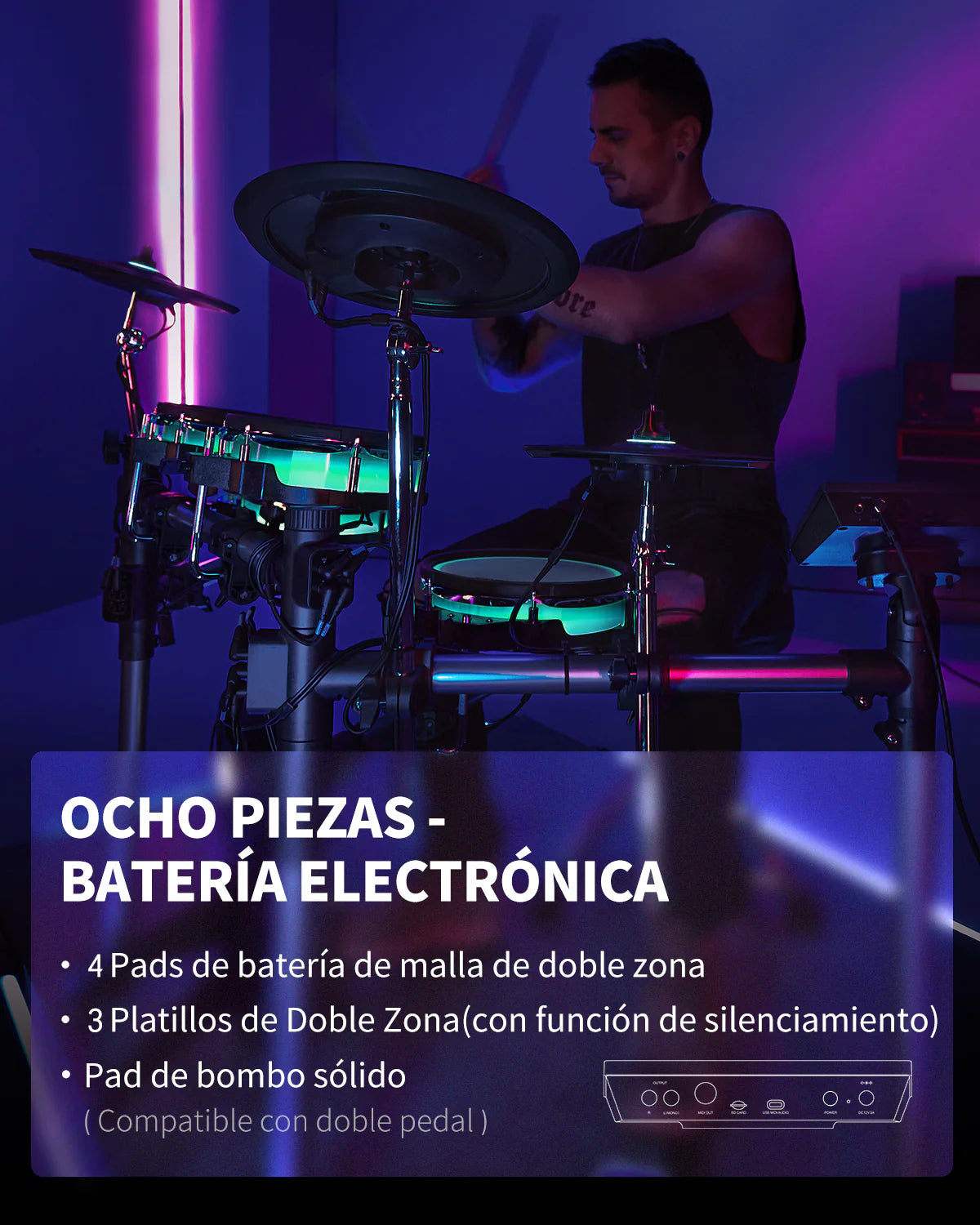 Bateria Digital Backbeat Donner