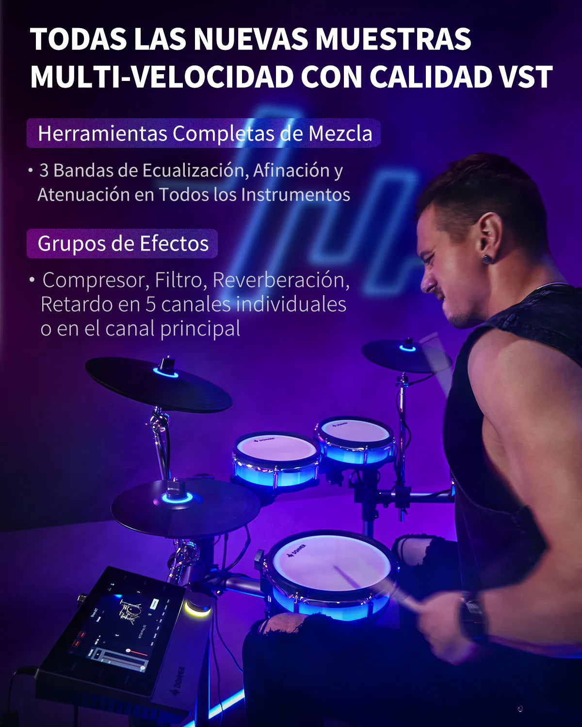 Bateria Digital Backbeat Donner